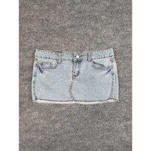 Nine Ferry Jeans Denim Mini Skirt Size 30 Made in Italy‎ Y2K 100% Cotton